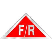 F/R ROOF TRUSS CONSTRUCTION SIGN - WHITE ON RED - F/R ROOF TRUSS CONSTRUCTION SIGN - WHITE ON RED, 6X12, Reflective Adhesive Vinyl