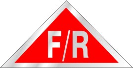 F/R ROOF TRUSS CONSTRUCTION SIGN - WHITE ON RED