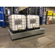 UltraTech International Ultra-Steel Twin IBC Spill Pallet Gray - 1183