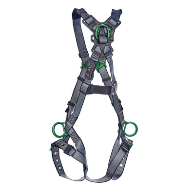 MSA V-FIT Harness w/Back & Side D-Rings - Tongue Buckle Leg Straps - Standard - 10195110