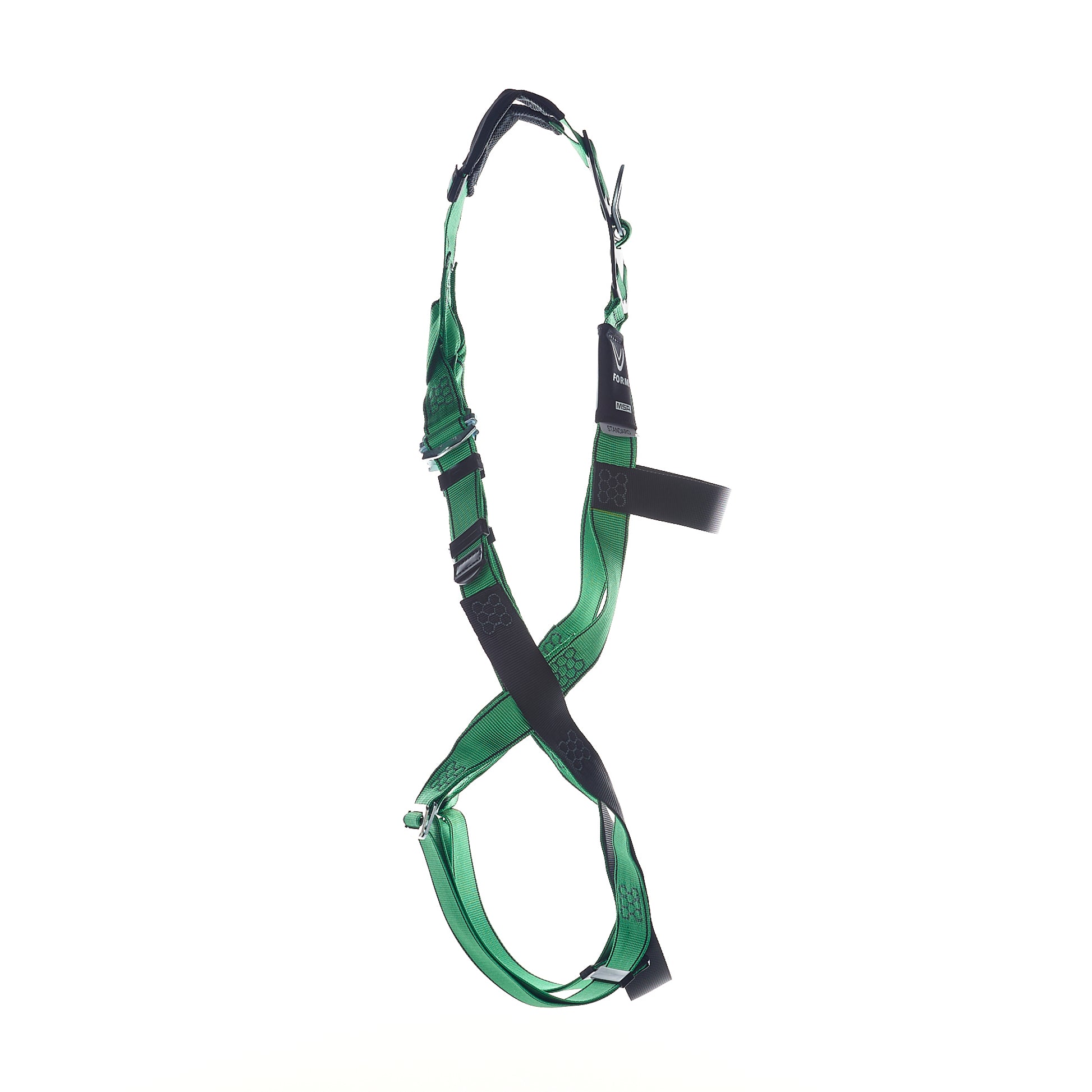 MSA V-FORM Harness w/Back D-Ring - Qwik-Fit Leg Straps Quick Connect Chest Buckle - Extra Small - 10207679