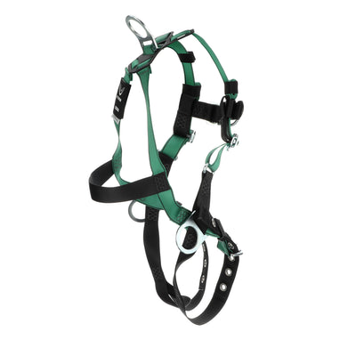 MSA V-FORM Harness w/Back, Front & Side D-Rings - Tongue Buckle Leg Straps - Extra Small - 10197206