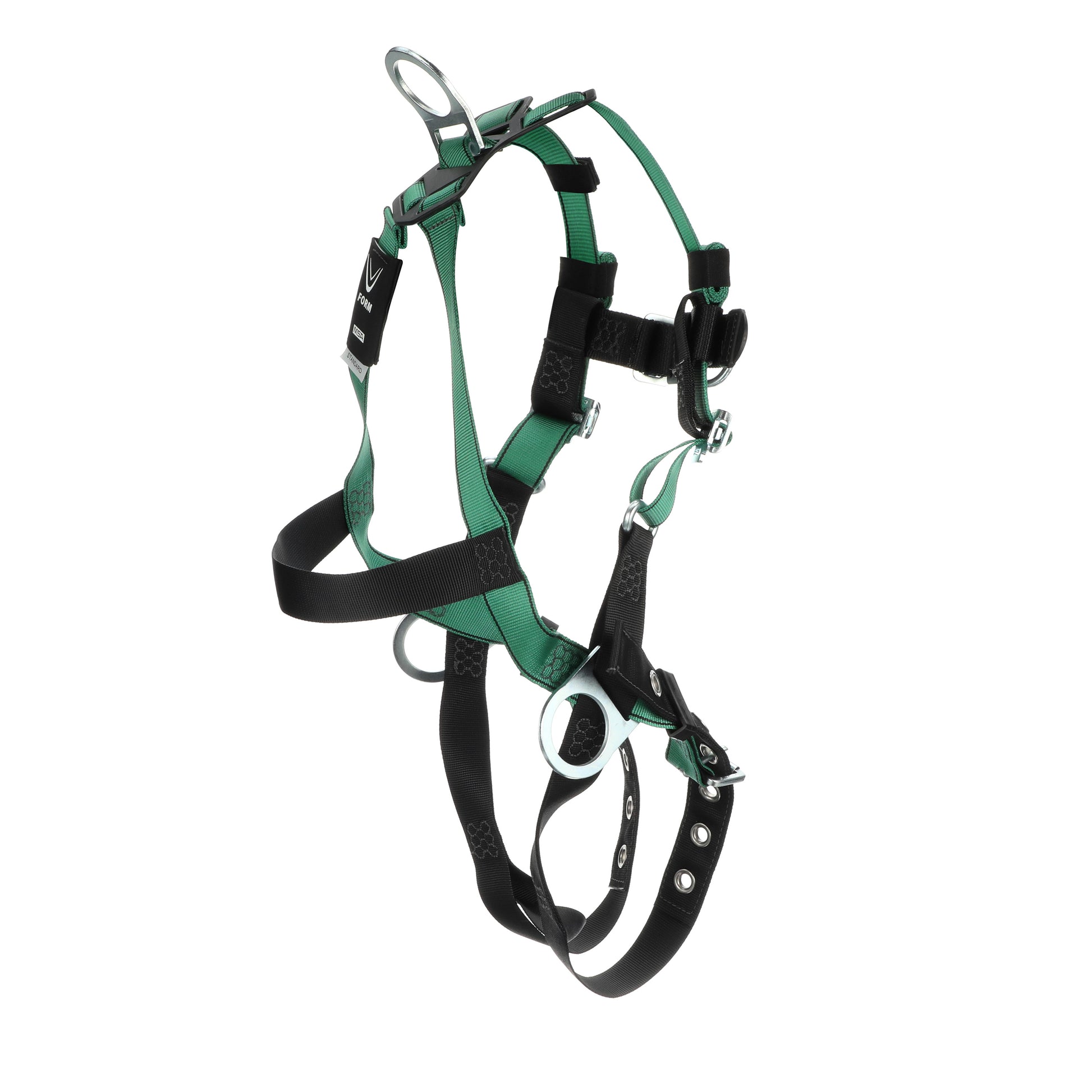 MSA V-FORM Harness w/Back, Front & Side D-Rings - Tongue Buckle Leg Straps - Standard - 10197207
