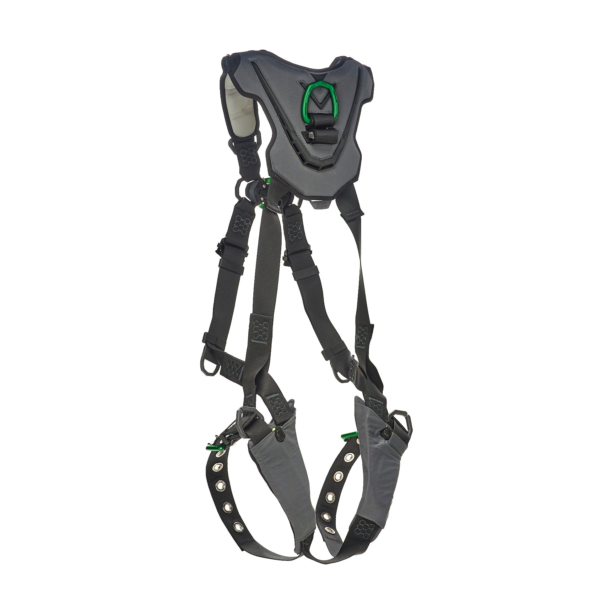 MSA V-FLEX Harness w/Back & Front D-Rings - Tongue Buckle Leg Straps - Super Extra Large - 10211323