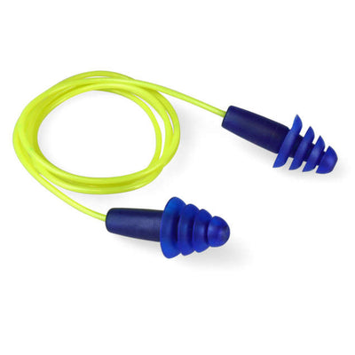 Radians Resistor II NRR27 Reusable Flanged Corded Earplug - FR43 - 100 Pair/Box