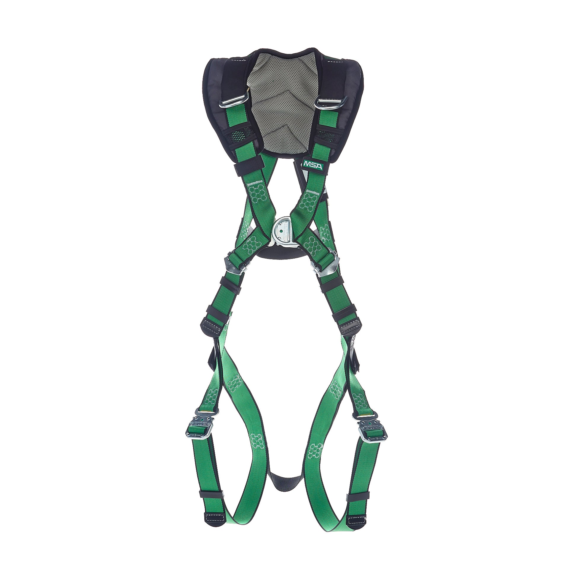 MSA V-FORM+ Harness w/Back, Front & Side D-Rings - Tongue Buckle Leg Straps - Standard - 10206137