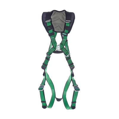 MSA V-FORM+ Harness w/Back, Front & Side D-Rings - Tongue Buckle Leg Straps - Standard - 10206137