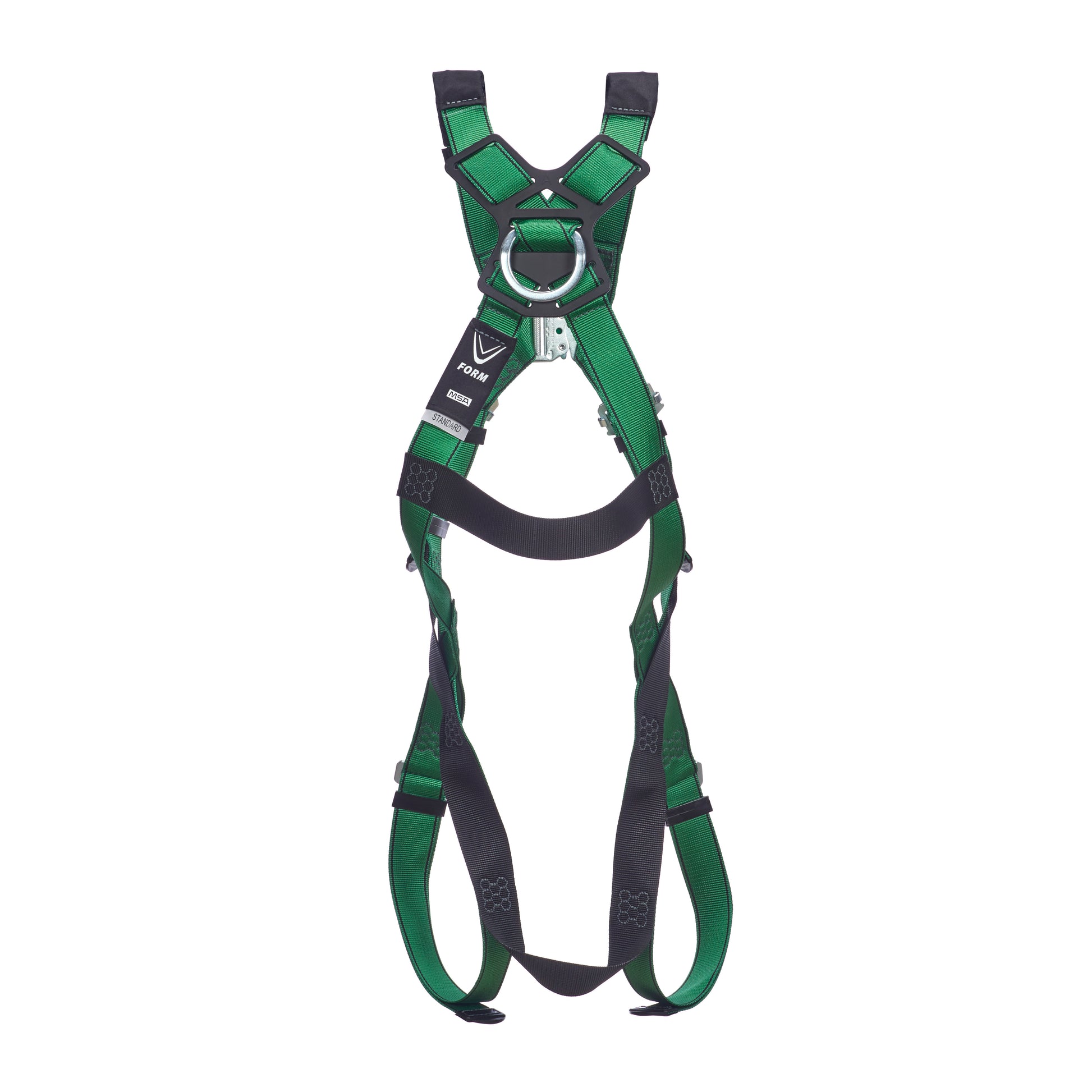 MSA V-FORM Harness w/Back D-Ring - Qwik-Fit Leg Straps Quick Connect Chest Buckle - Extra Large - 10207731