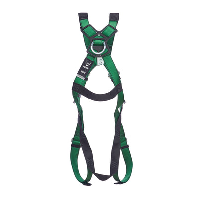 MSA V-FORM Harness w/Back D-Ring - Qwik-Fit Leg Straps Quick Connect Chest Buckle - Extra Small - 10207679