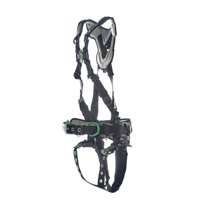 MSA V-FLEX Construction Harness w/Back, Front & Side D-Rings - Tongue Buckle Leg Straps - Extra Large - 10211348