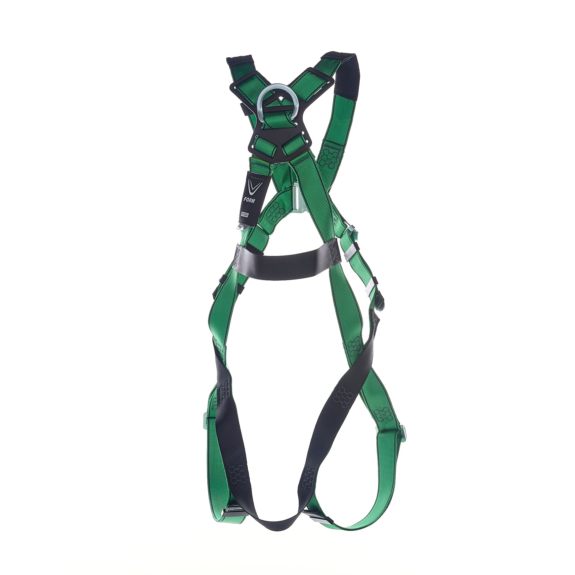 MSA V-FORM Harness w/Back D-Ring - Qwik-Fit Leg Straps Quick Connect Chest Buckle - Extra Small - 10207679