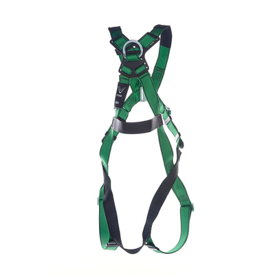 MSA V-FORM Harness w/Back D-Ring - Qwik-Fit Leg Straps Quick Connect Chest Buckle - Standard - 10207680