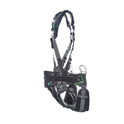 MSA V-FIT Tower Harness w/Back, Front & Side D-Rings - Tongue Buckle Leg and Belt Straps - Shoulder & Leg Padding - Standard - 10218042