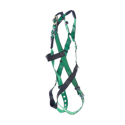 MSA V-FORM Harness w/Back & Front D-Rings - Tongue Buckle Leg Straps Quick Connect Chest Buckle - Super Extra Large - 10206068