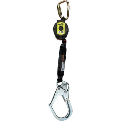 Miller TurboLite+ 6FT Class 1 Single-Leg SRL w/Aluminum Locking Rebar Hook Lifeline Connector - MTL-OHW1-08/6FT
