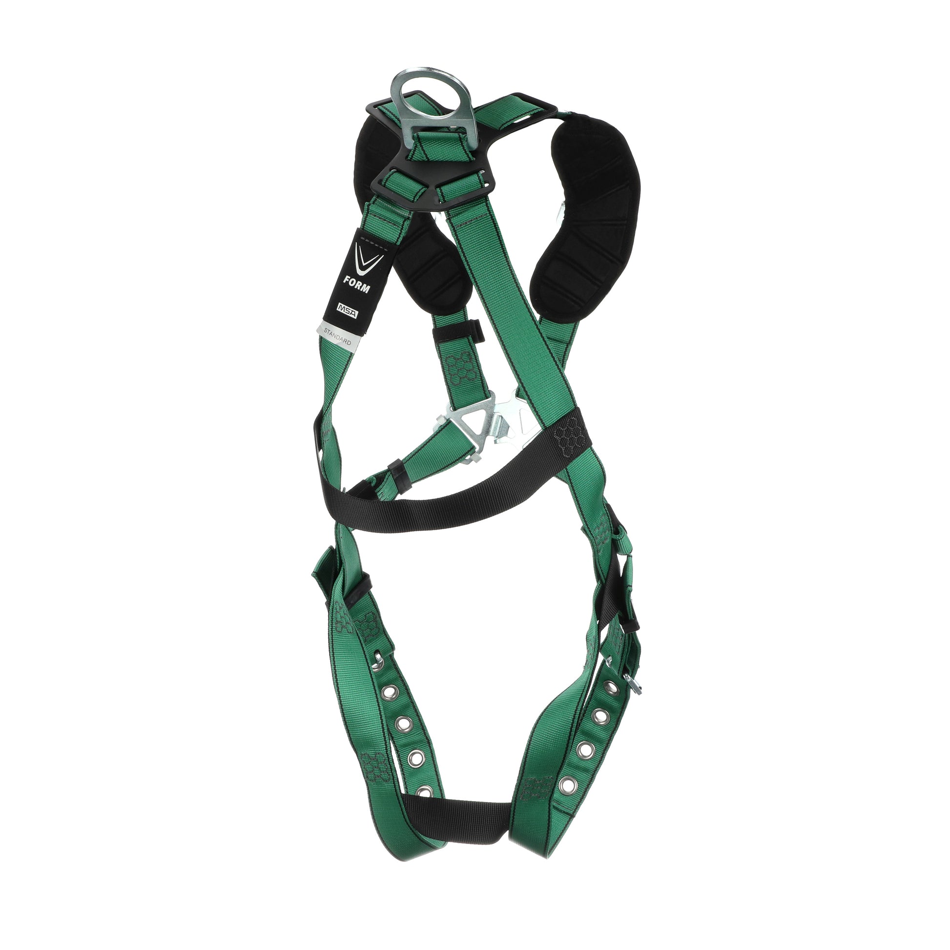 MSA V-FORM Harness w/Back & Shoulder D-Rings - Tongue Buckle Leg Straps - Extra Small - 10197218
