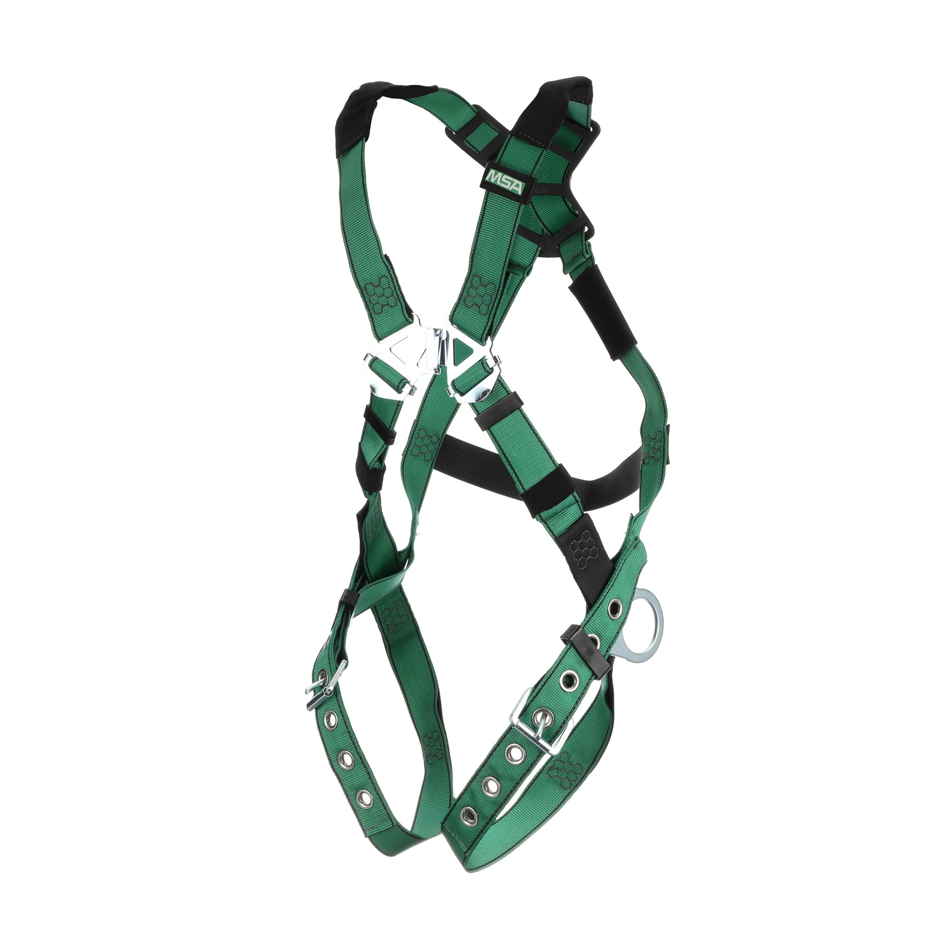 MSA V-FORM Harness w/Back & Side D-Rings - Tongue Buckle Leg Straps - Super Extra Large - 10197217
