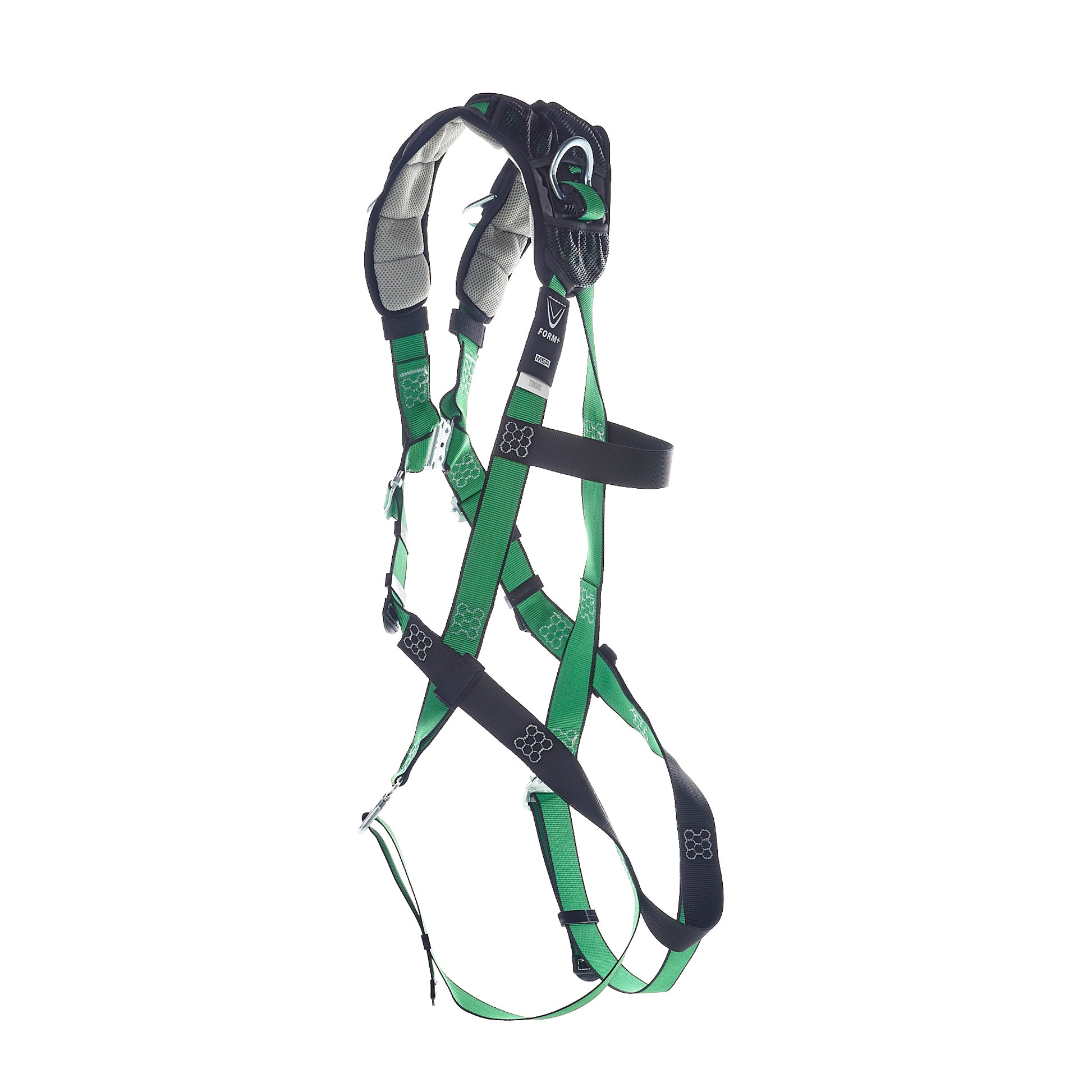 MSA V-FORM+ Harness w/Back, Front & Side D-Rings - Tongue Buckle Leg Straps - Standard - 10206137