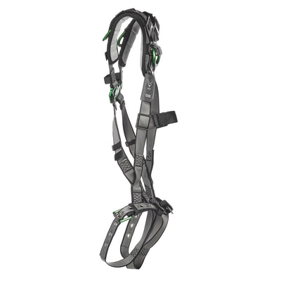 MSA V-FIT Harness w/Back & Shoulder D-Rings - Tongue Buckle Leg Straps - Shoulder Padding - Extra Small - 10194936