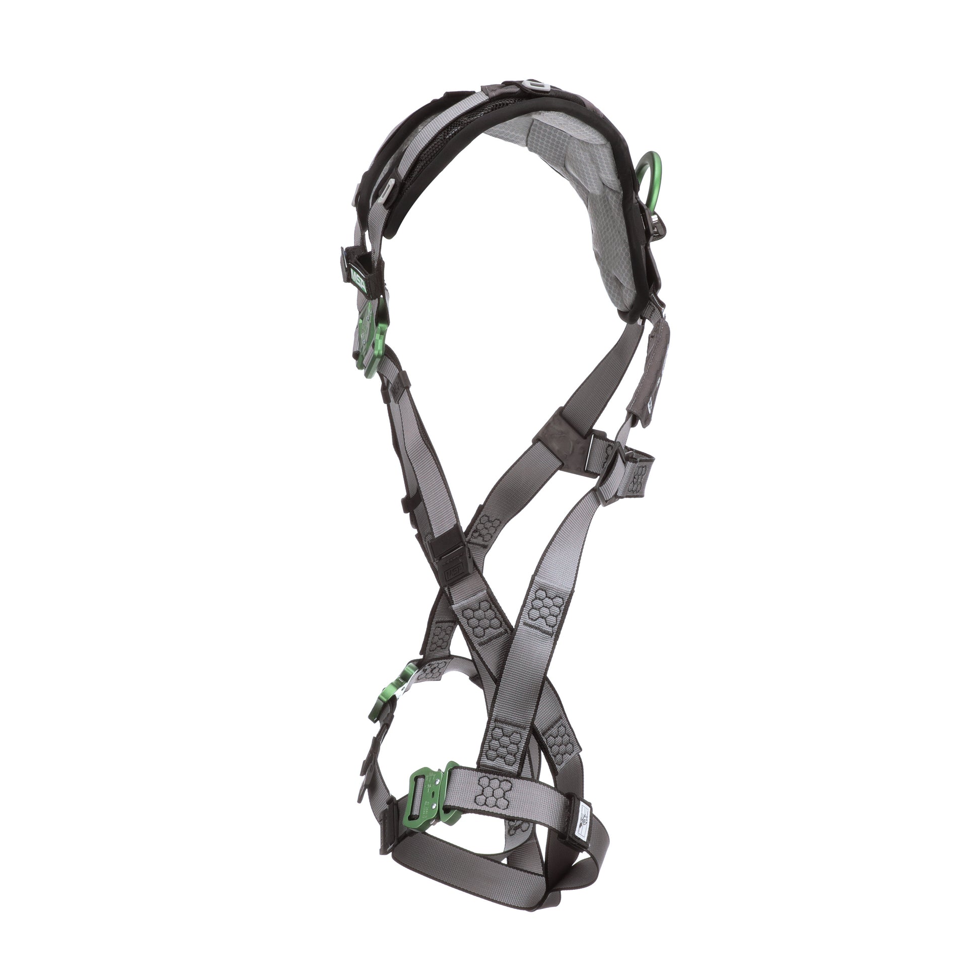 MSA V-FIT Harness w/Back D-Ring - Quick-Connect Leg Straps - Shoulder Padding - Super Extra Large - 10194672