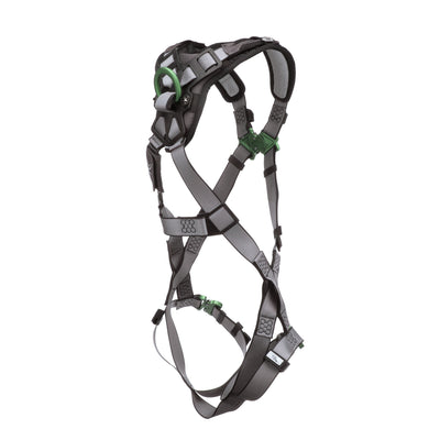 MSA V-FIT Harness w/Back D-Ring - Quick-Connect Leg Straps - Shoulder Padding - Extra Large - 10194671