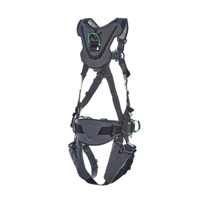 MSA V-FLEX Construction Harness w/Back, Front & Side D-Rings - Quick Connect Leg Straps - Extra Small - 10211342
