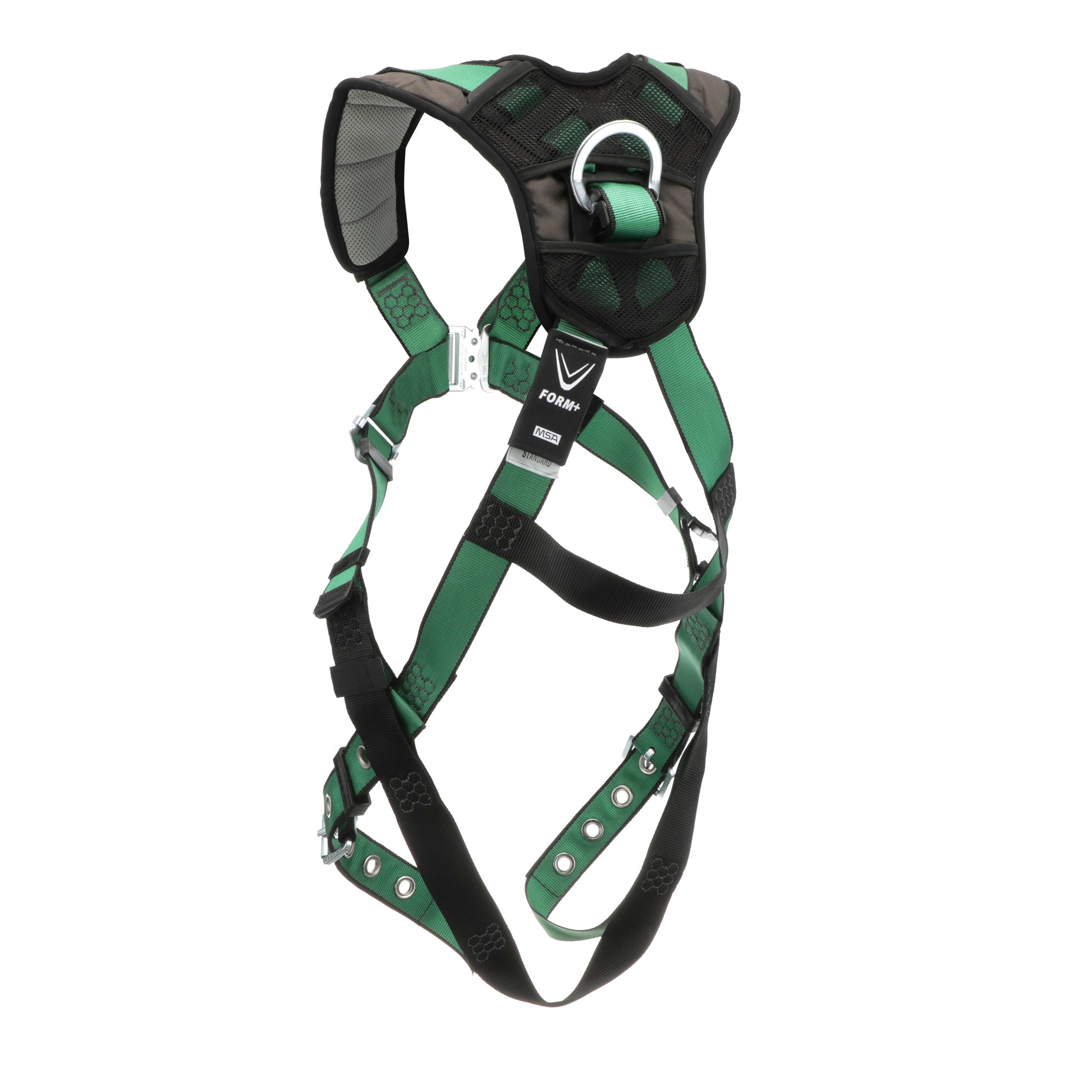MSA V-FORM+ Harness w/Back & Front D-Rings - Tongue Buckle Leg Straps - Extra Small - 10206092