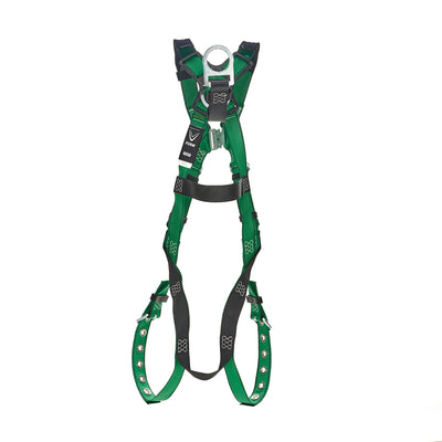 MSA V-FORM Harness w/Back D-Ring with D-Ring Extender - Tongue Buckle Leg Straps Quick Connect Chest Buckle - Extra Small - 10208274