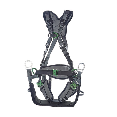 MSA V-FIT Tower Harness w/Back, Front & Side D-Rings - Quick-Connect Leg and Belt Straps - Shoulder & Leg Padding - Standard - 10218048