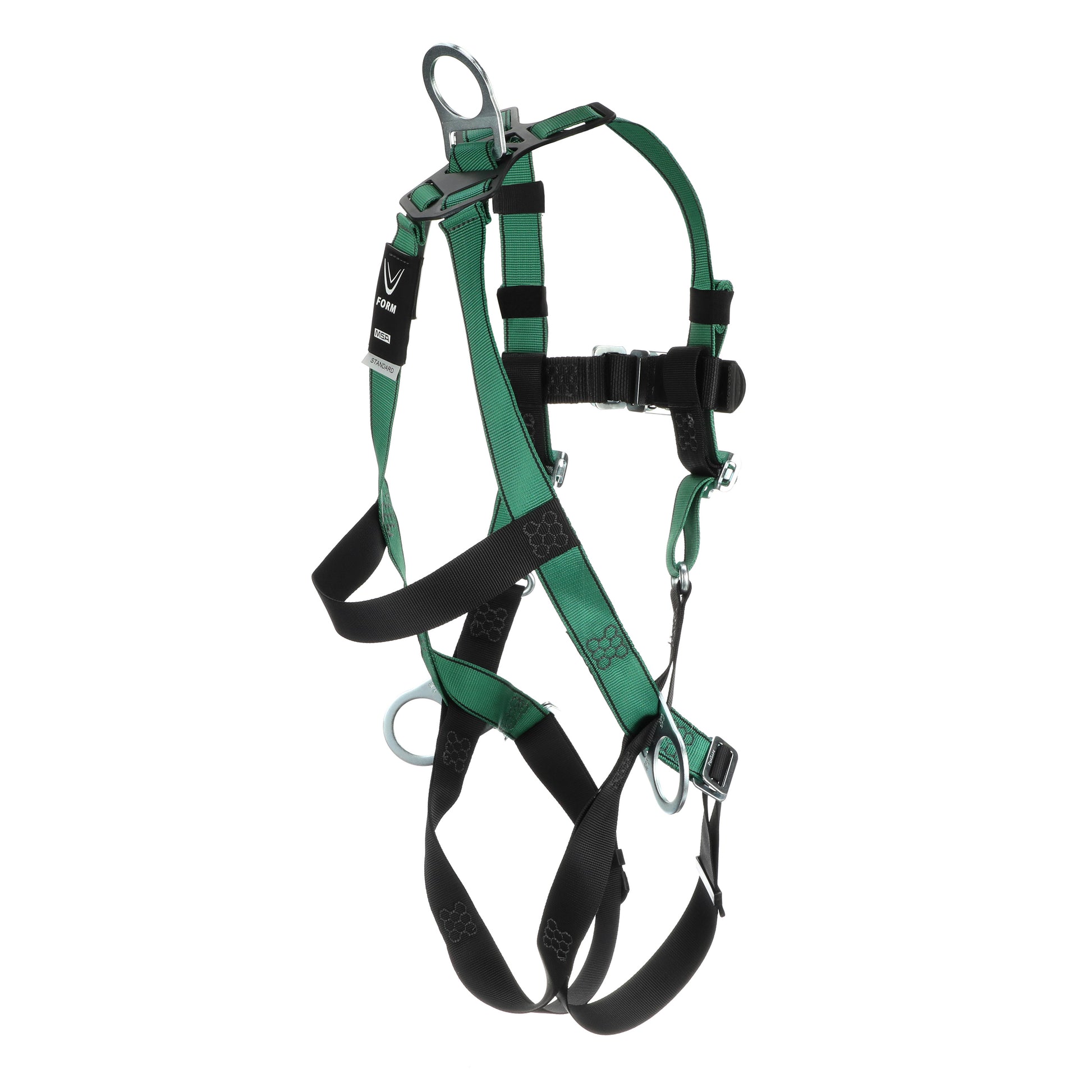 MSA V-FORM Harness w/Back, Front & Side D-Rings - Qwik-Fit Leg Straps - Standard - 10197436