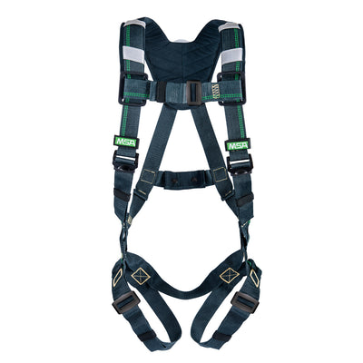 MSA EVOTECH Arc Flash Harness w/Back D-Ring - Qwik-Fit leg straps - Shoulder Padding - Super XL (SXL) - 10150158