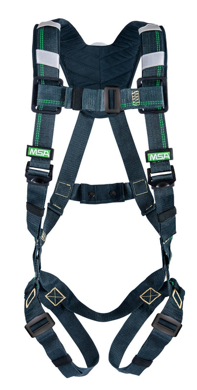 MSA EVOTECH Arc Flash Harness w/Back D-Ring - Qwik-Fit leg straps - Shoulder Padding - Super XL (SXL) - 10150158