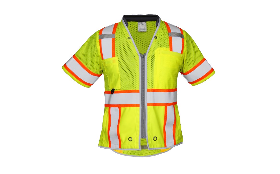 ML Kishigo Class 3 Lime/Orange Premium Brilliant Womens Vest