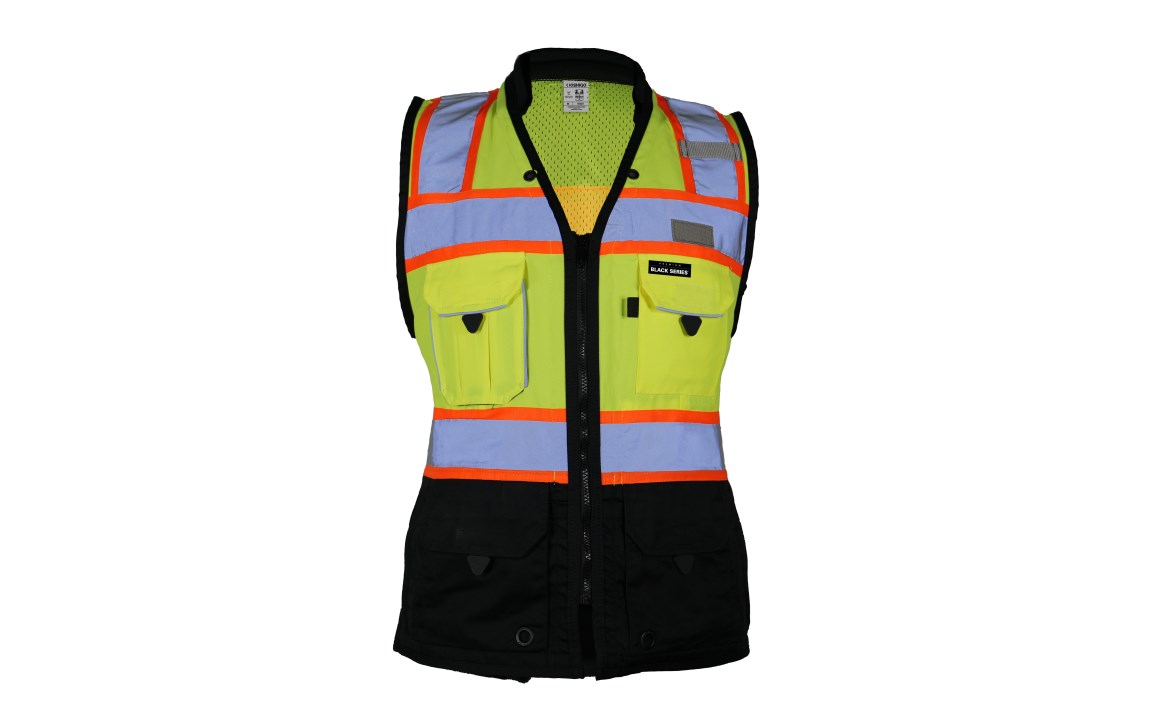 ML Kishigo Class 2 Lime Womens Heavy Duty Surveyors Vest