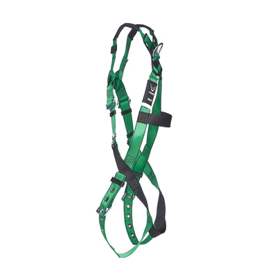MSA V-FORM Harness w/Back D-Ring - Tongue Buckle Leg Straps Quick Connect Chest Buckle - Super Extra Large - 10206060