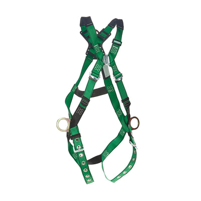 MSA V-FORM Harness w/Back & Side D-Rings - Tongue Buckle Leg Straps Quick Connect Chest Buckle - Standard - 10206062