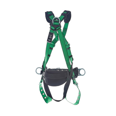 MSA V-FORM Construction Harness w/Back & Side D-Rings - Tongue Buckle Leg Straps Quick Connect Chest Buckle - Shoulder Padding - Standard - 10207734