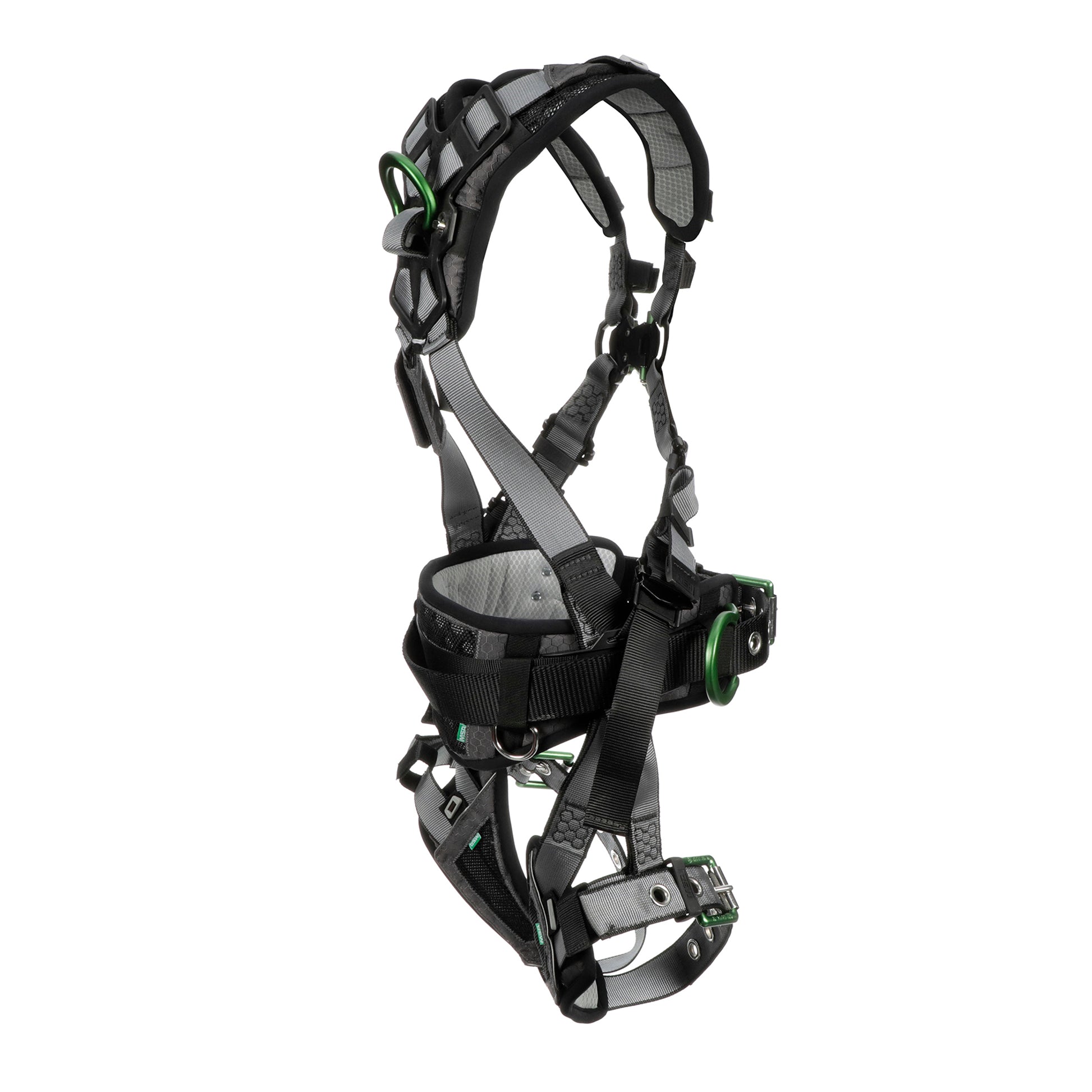 MSA V-FIT Construction Harness w/Back & Side D-Rings - Tongue Buckle Leg Straps - Shoulder & Leg Padding - Standard - 10195181