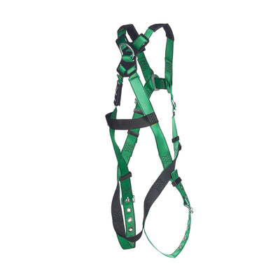 MSA V-FORM Harness w/Back D-Ring - Tongue Buckle Leg Straps Quick Connect Chest Buckle - Standard - 10206058
