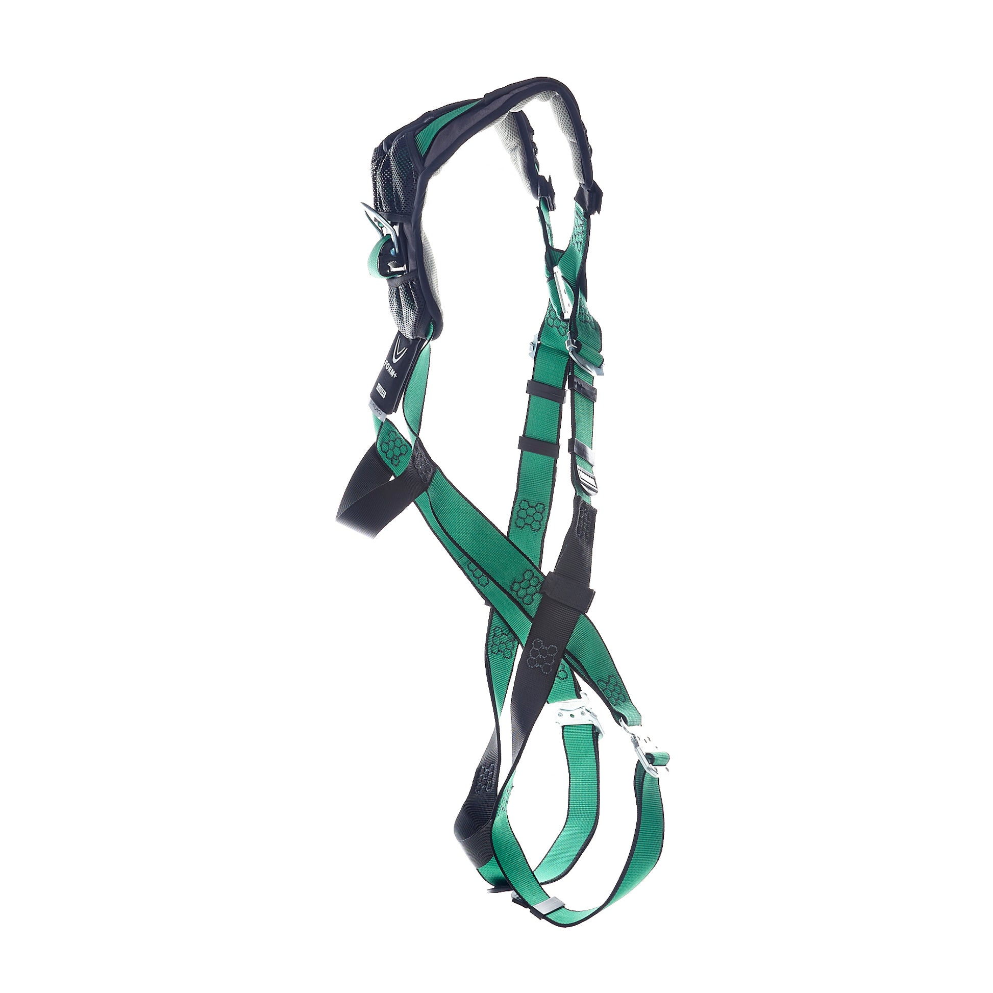 MSA V-FORM+ Harness w/Back & Front D-Rings - Quick Connect Leg Straps - Extra Large - 10206110