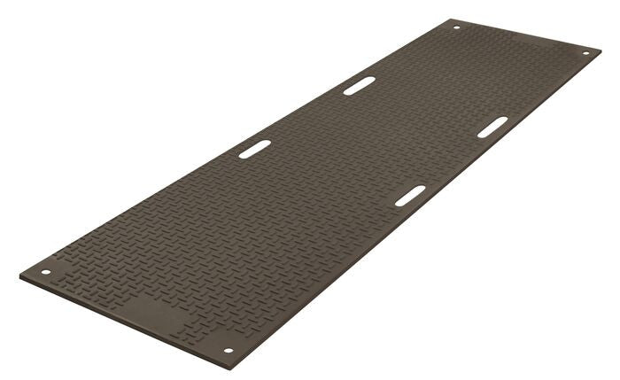 Ground Protection - VersaMAT - 2' X 8' - Black - W/ Hand Holes - 120 Ton Load - VM28HH8