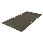 Ground Protection - VersaMAT - 4' X 8' - One Side Smooth - Black - W/ Hand Holes - 120 Ton Load - VM48S1HH8