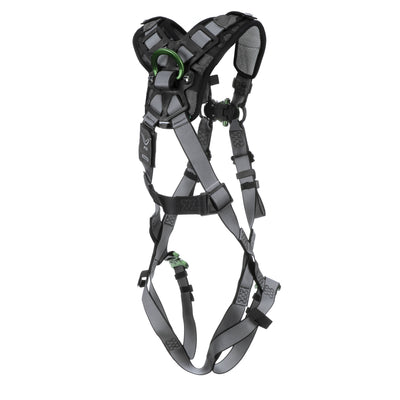 MSA V-FIT Harness w/Back & Front D-Rings - Quick-Connect Leg Straps - Shoulder Padding - Super Extra Large - 10194862