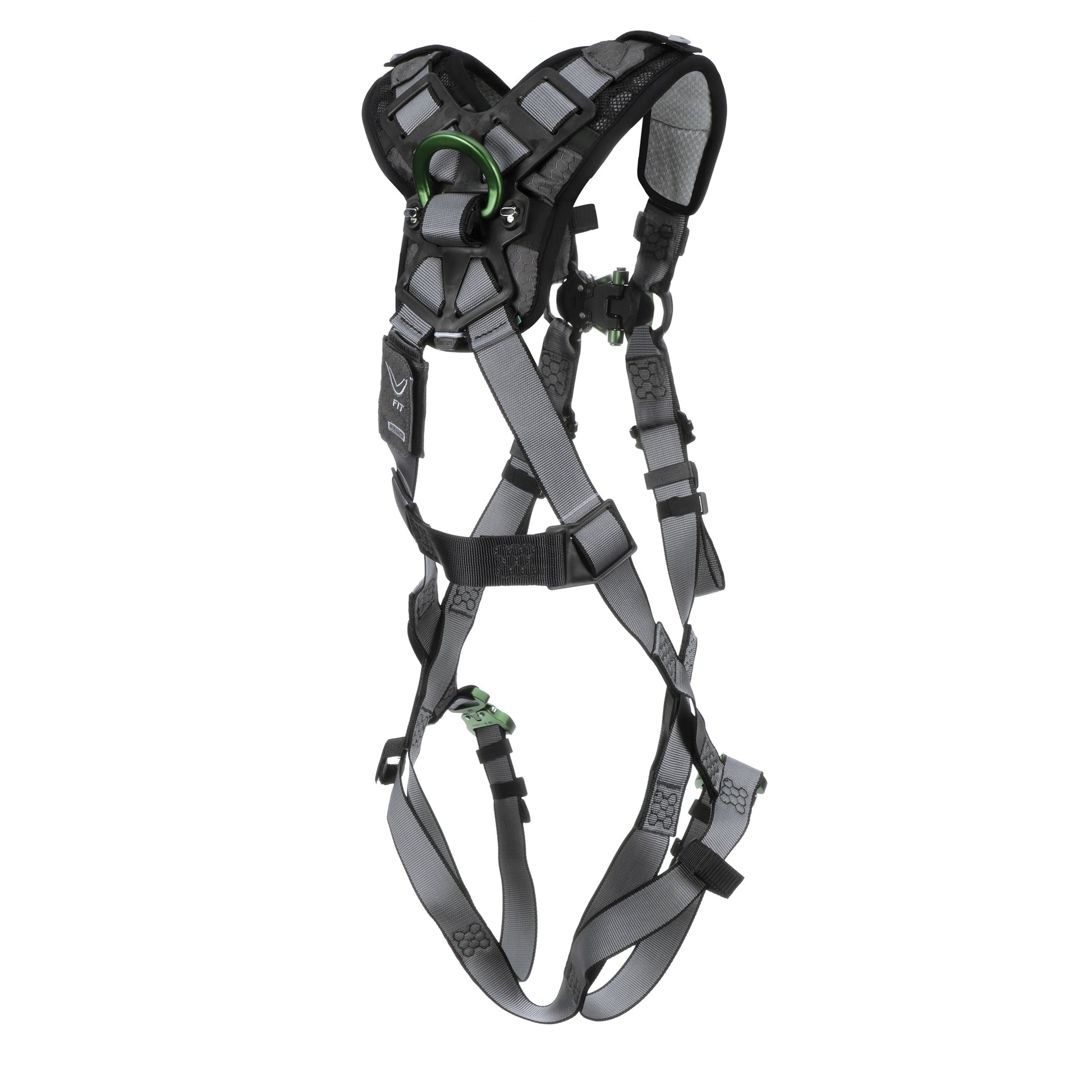 MSA V-FIT Harness w/Back & Front D-Rings - Quick-Connect Leg Straps - Shoulder Padding - Standard - 10194656