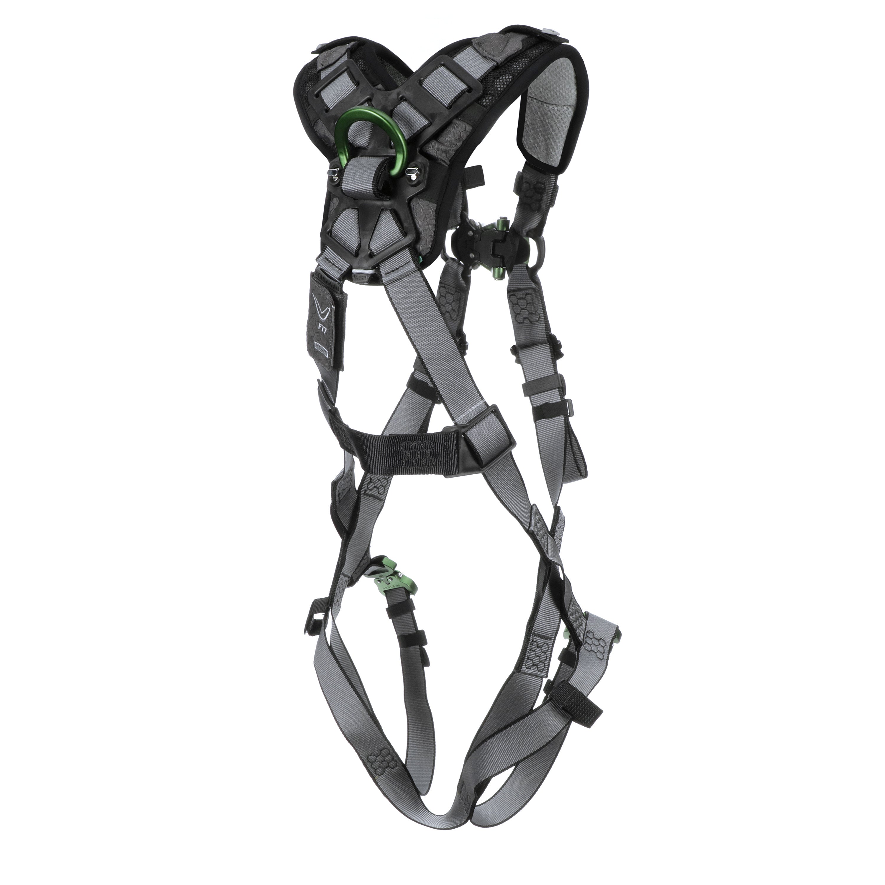 MSA V-FIT Harness w/Back & Front D-Rings - Quick-Connect Leg Straps - Shoulder Padding - Standard - 10194656
