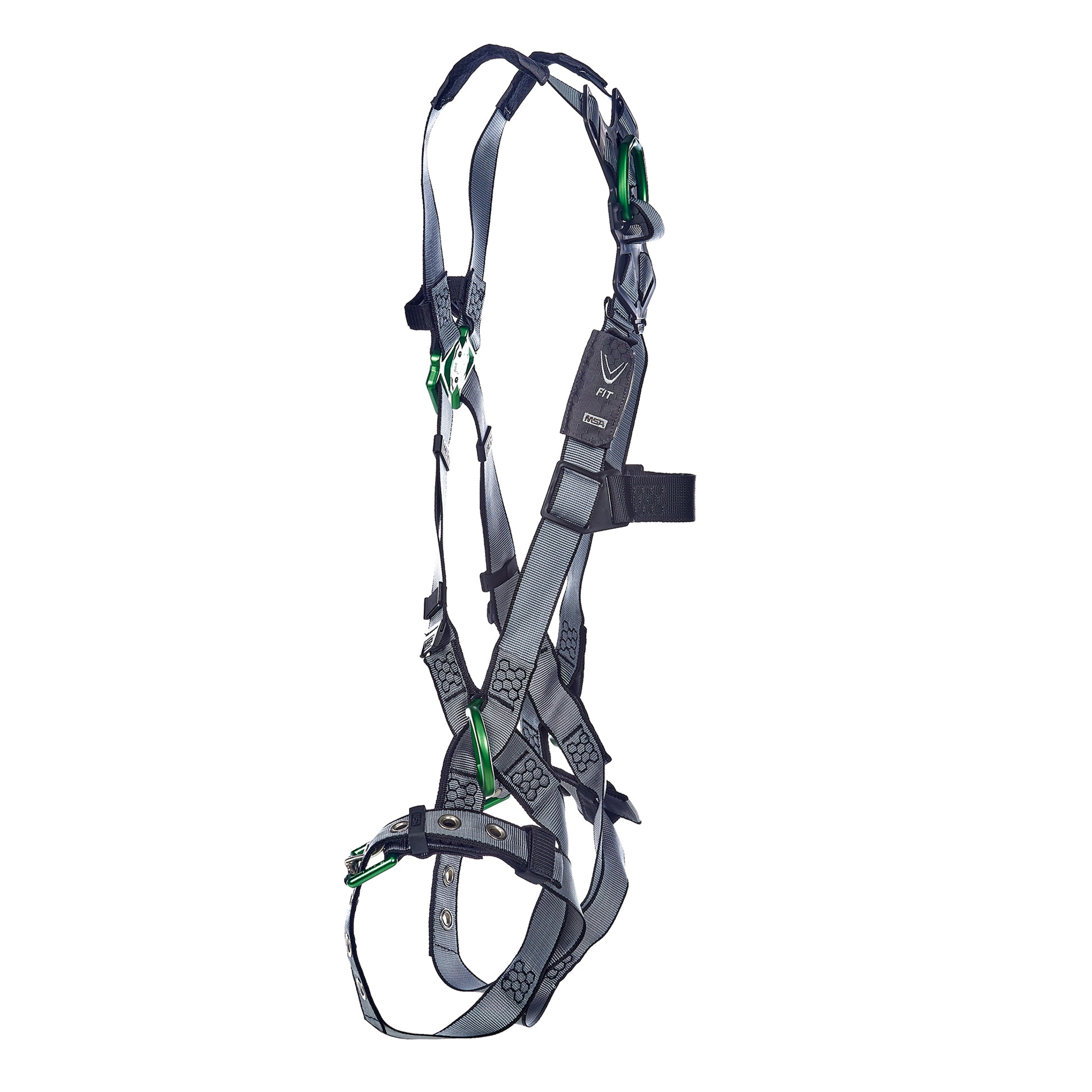 MSA V-FIT Harness w/Back & Side D-Rings - Tongue Buckle Leg Straps - Extra Large - 10195111