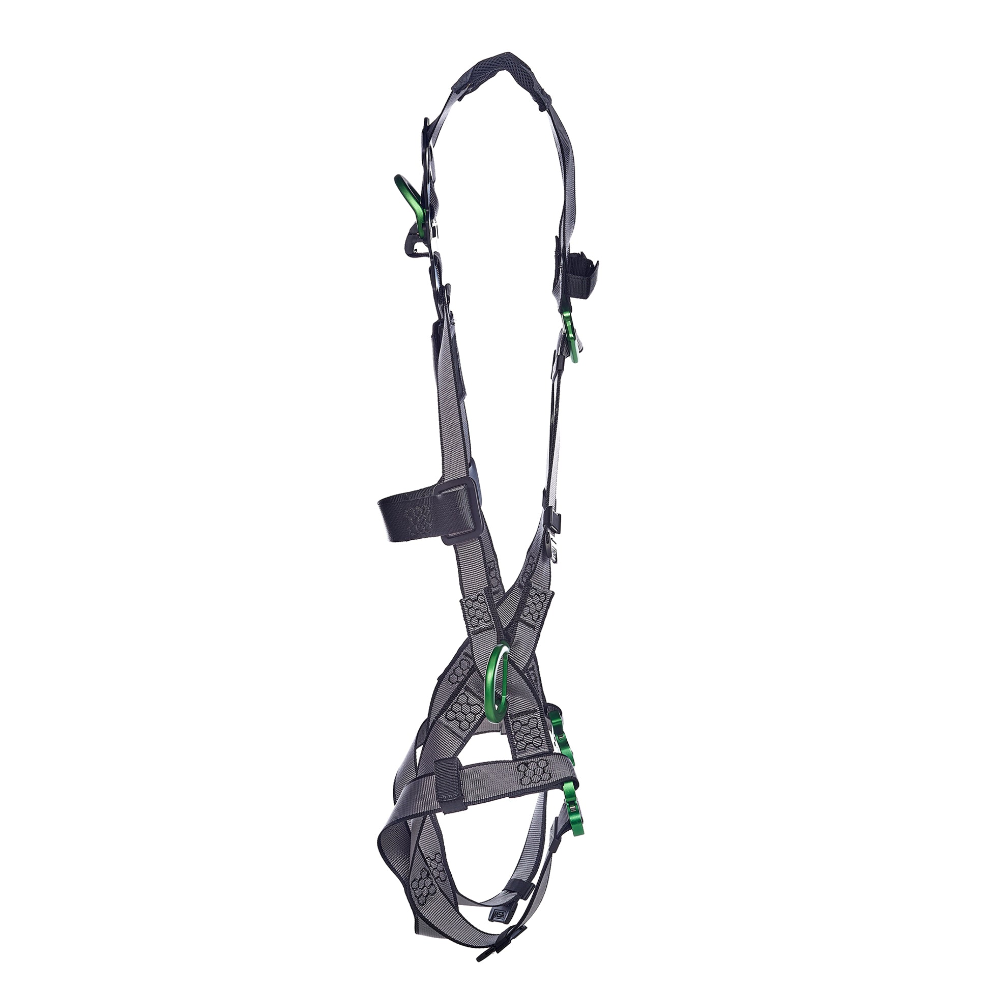 MSA V-FIT Harness w/Back & Side D-Rings - Quick-Connect Leg Straps - Super Extra Large - 10195067