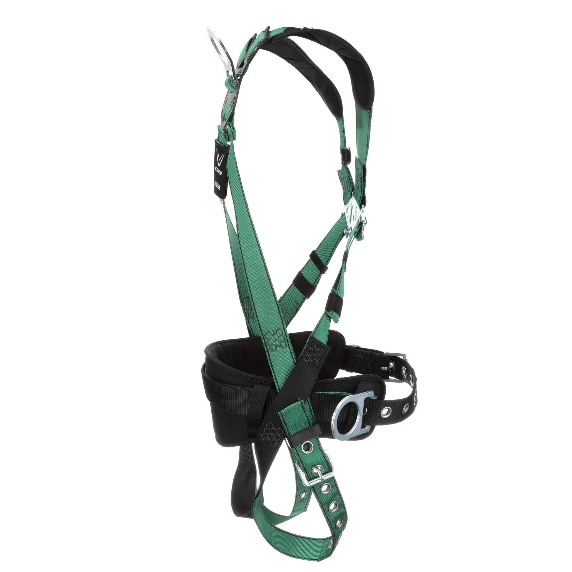 MSA V-FORM Construction Harness w/Back & Side D-Rings - Tongue Buckle Leg Straps - Shoulder Padding - Extra Small - 10197363