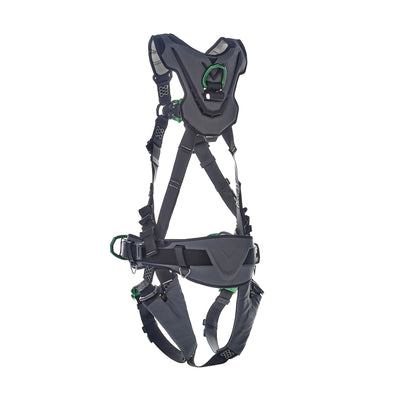 MSA V-FLEX Construction Harness w/Back, Front & Side D-Rings - Quick Connect Leg Straps - Super Extra Large - 10211345