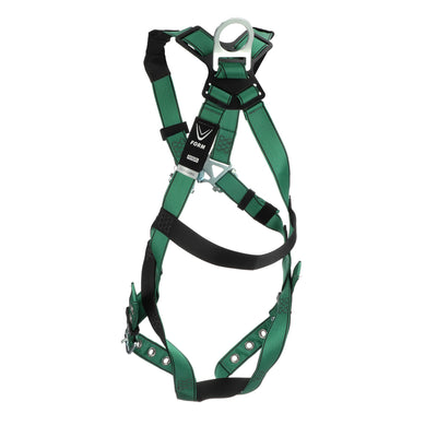 MSA V-FORM Harness w/Back D-Ring - Tongue Buckle Leg Straps - Extra Small - 10196702